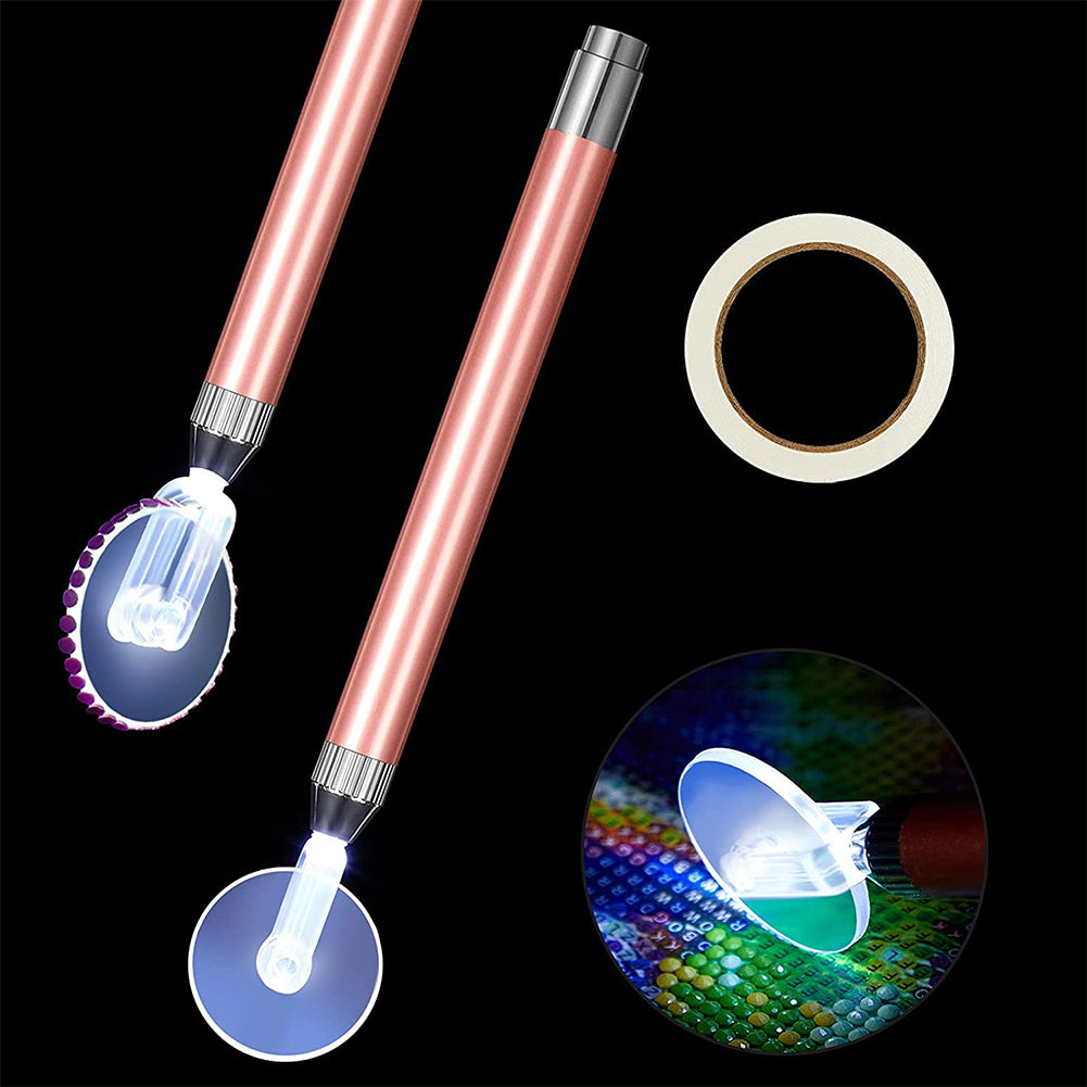 Diamond Painting Tools Kit Art Accessories Tools Detachable Drill Tips LED Light