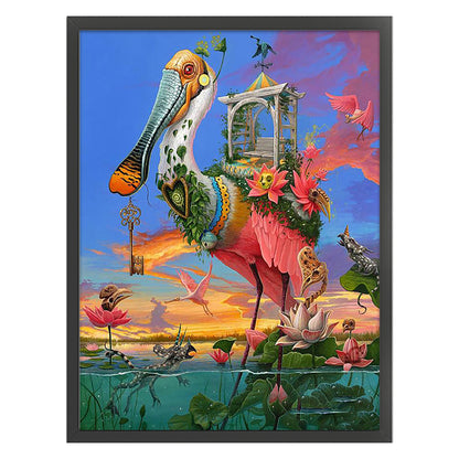 Crane - 11CT Stamped Cross Stitch 50*65CM