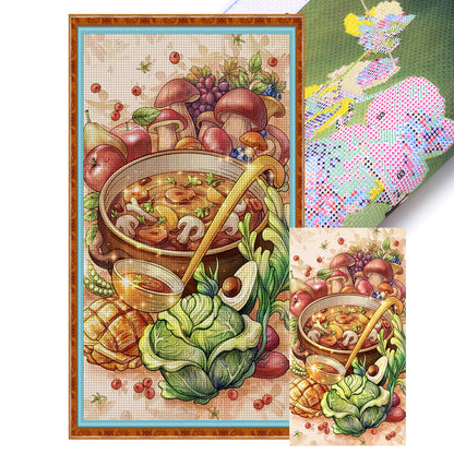 Delicious Ingredients - 11CT Stamped Cross Stitch 50*90CM