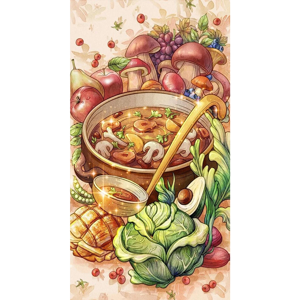 Delicious Ingredients - 11CT Stamped Cross Stitch 50*90CM