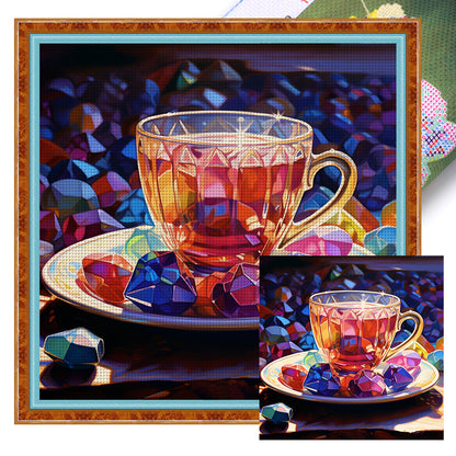 Diamond Coffee Cup - 11CT Stamped Cross Stitch 50*50CM