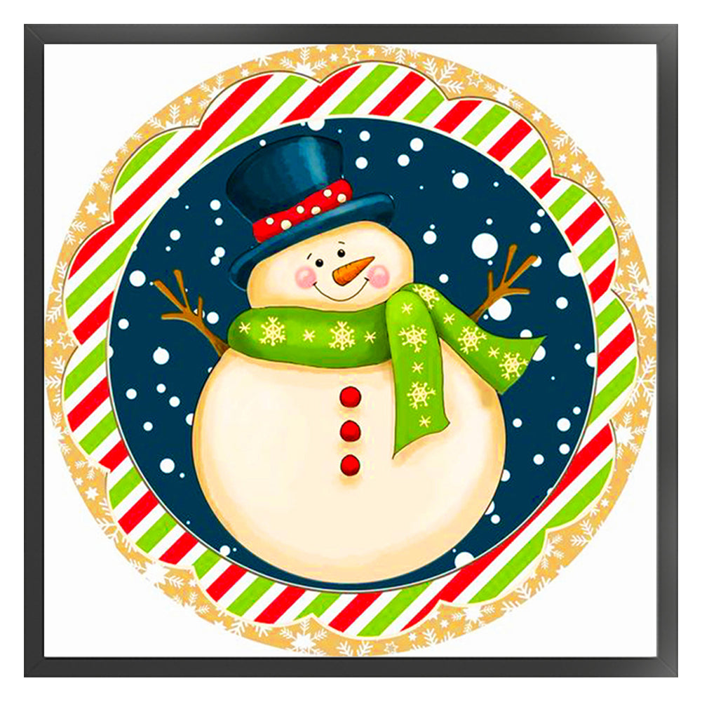 Christmas Snowman - 11CT Stamped Cross Stitch 40*40CM