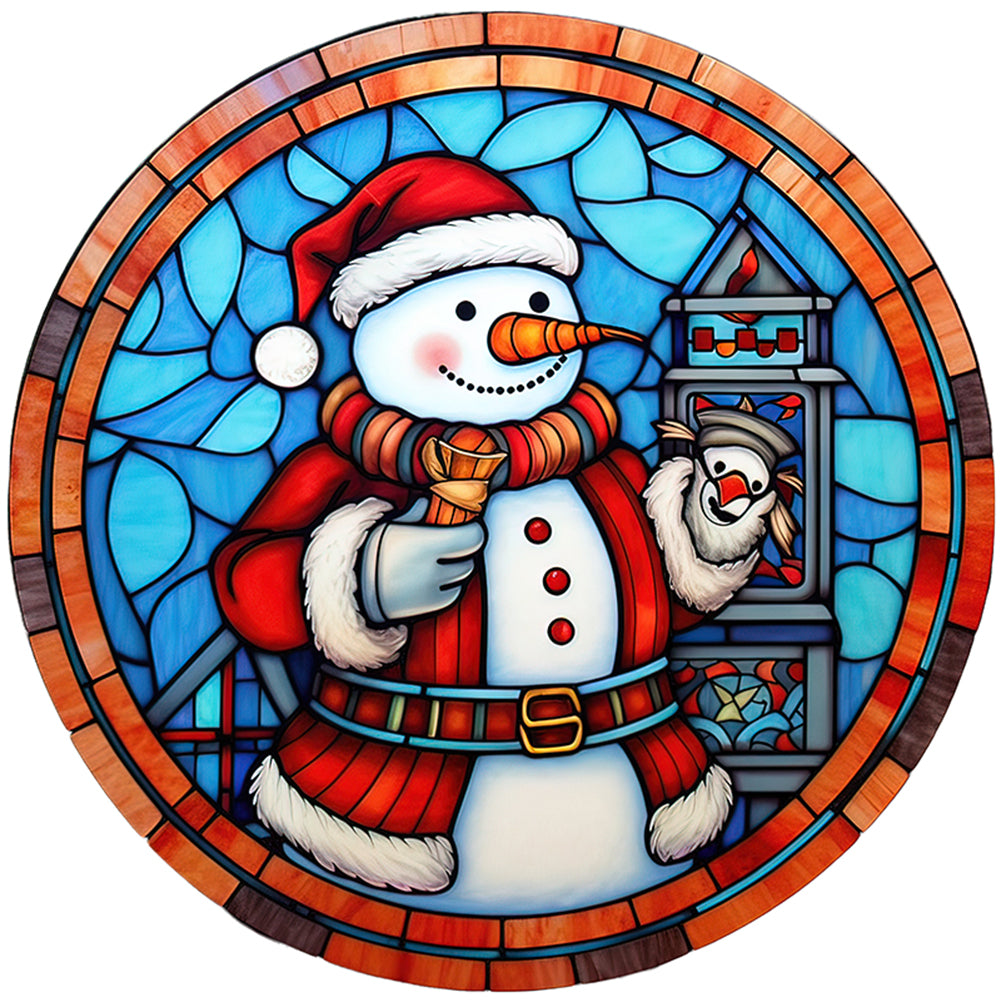 Christmas Snowman - 11CT Stamped Cross Stitch 40*40CM