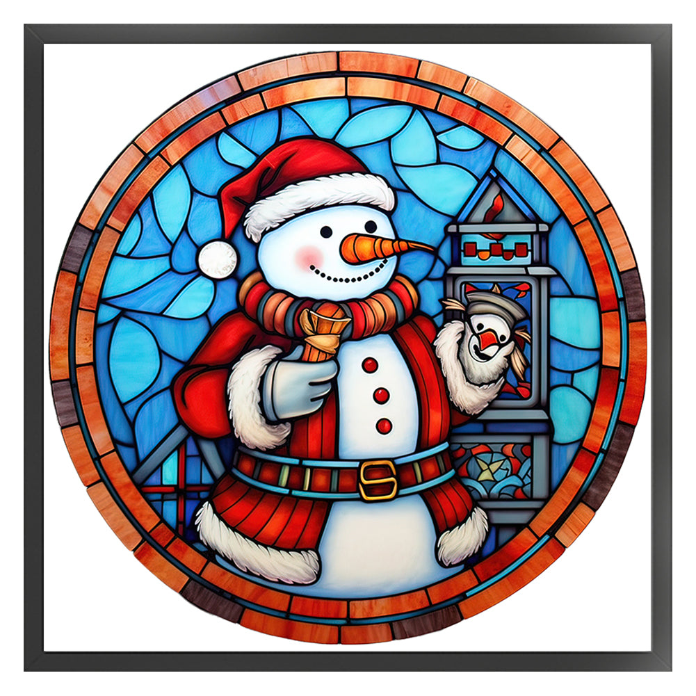 Christmas Snowman - 11CT Stamped Cross Stitch 40*40CM