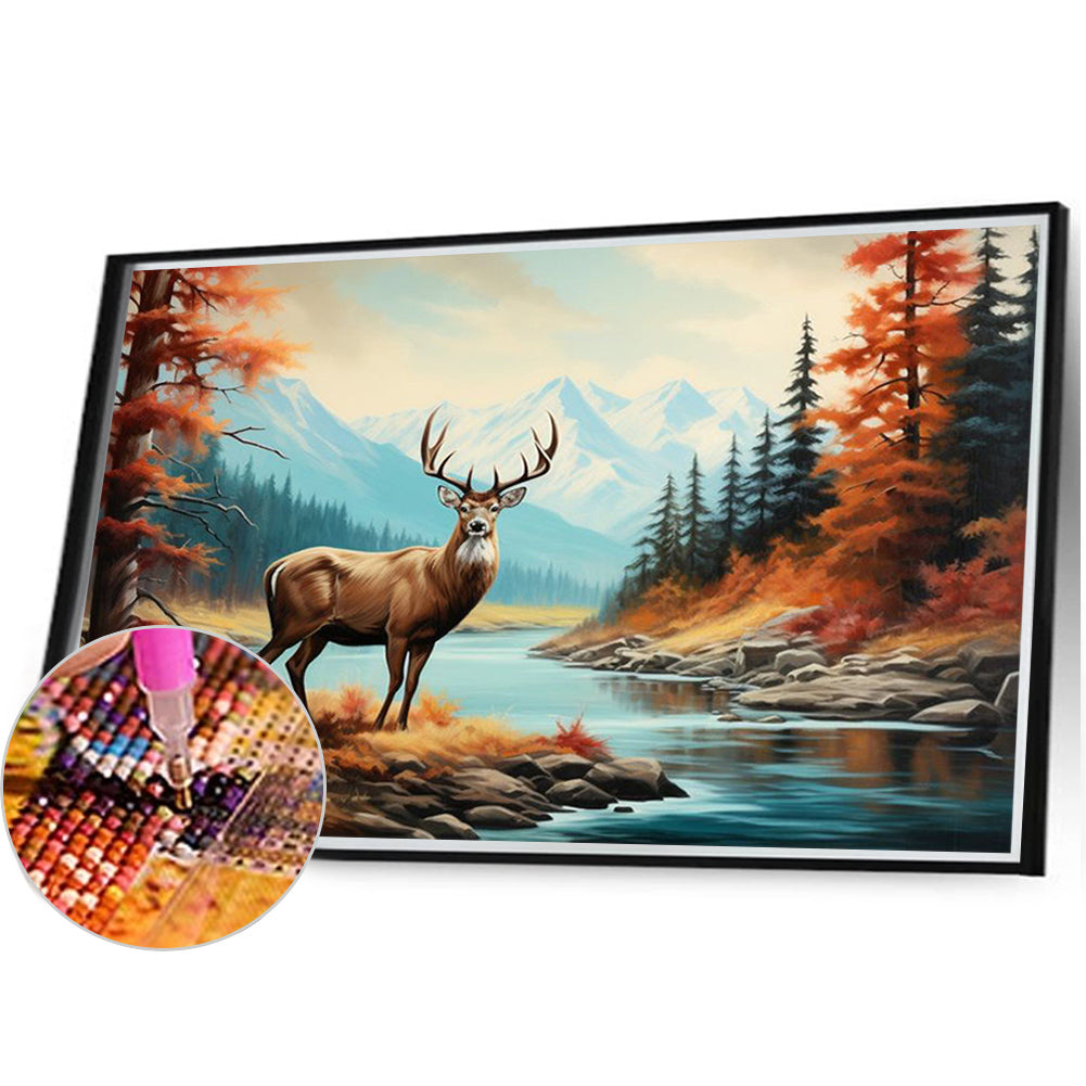 Forest Fawn - Full AB Square Drill Diamond Painting 40*30CM