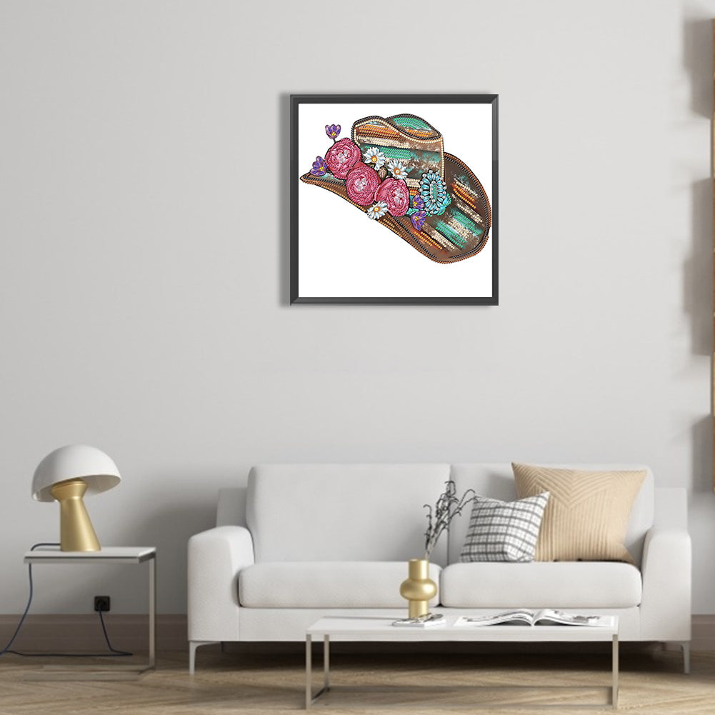 Hat - Special Shaped Drill Diamond Painting  30*30CM