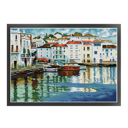 Quiet Bay - 14CT Stamped Cross Stitch 41*29CM(Joy Sunday)