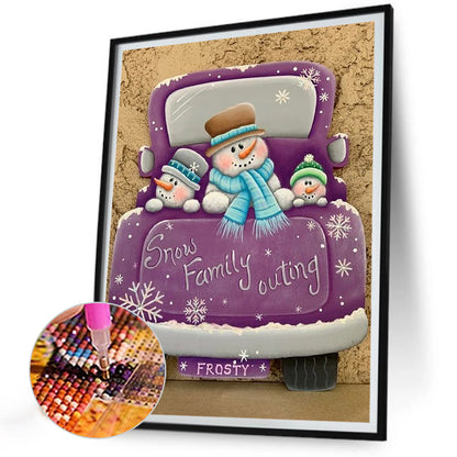 Snowman - Full Round Drill Diamond Painting 30*40CM