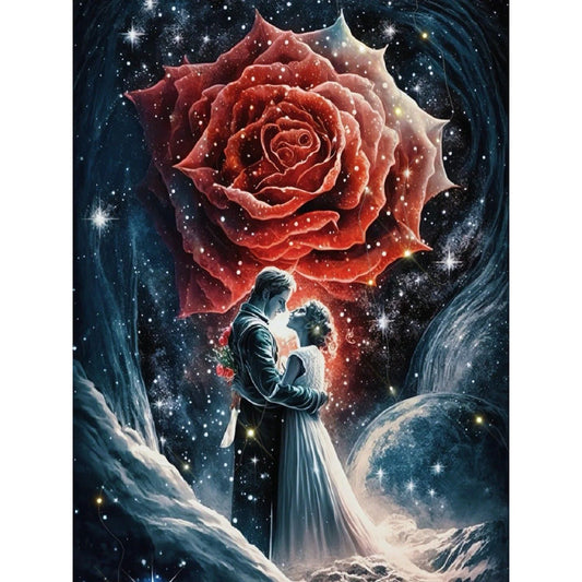 Rose Lover - Full Round Drill Diamond Painting 30*40CM