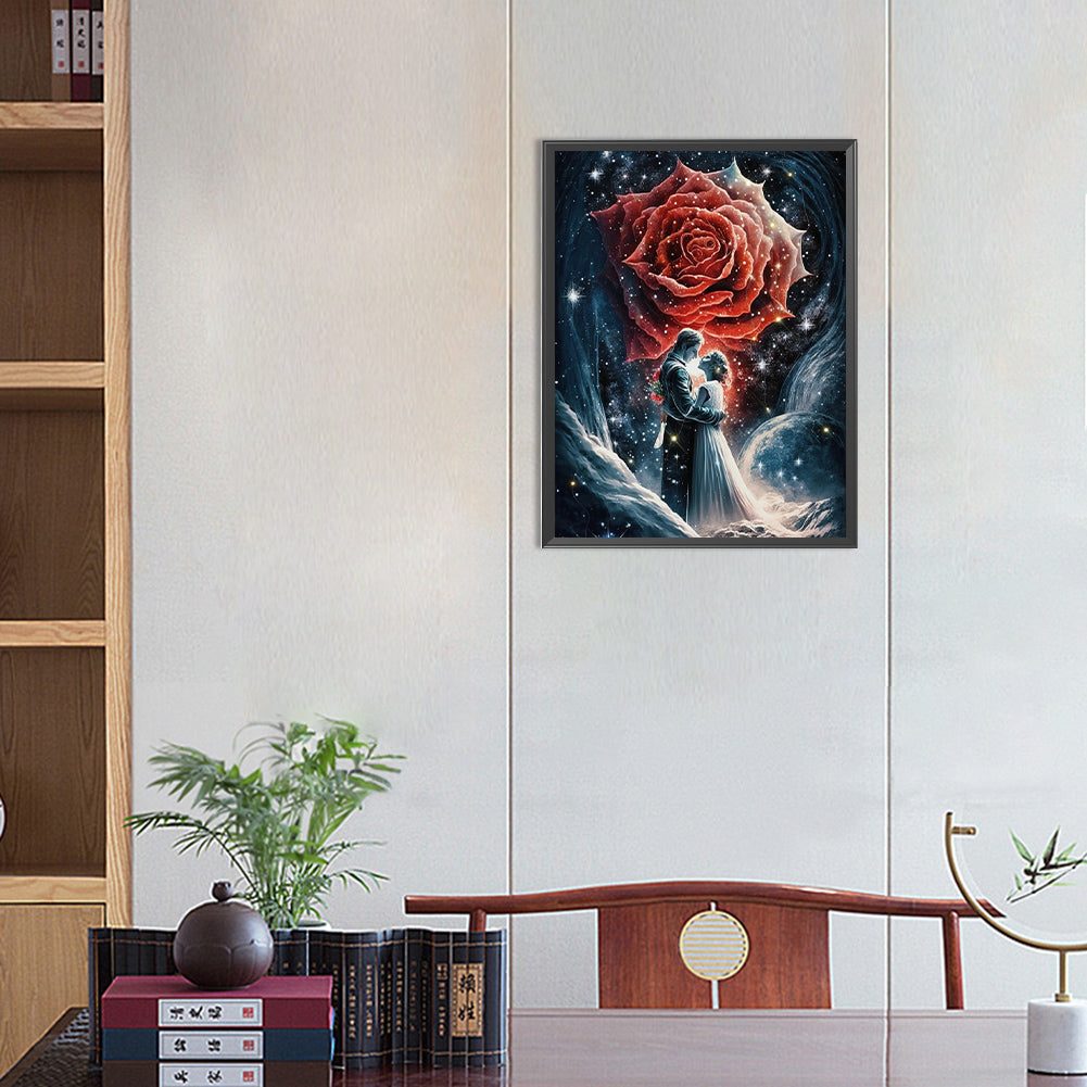 Rose Lover - Full Round Drill Diamond Painting 30*40CM