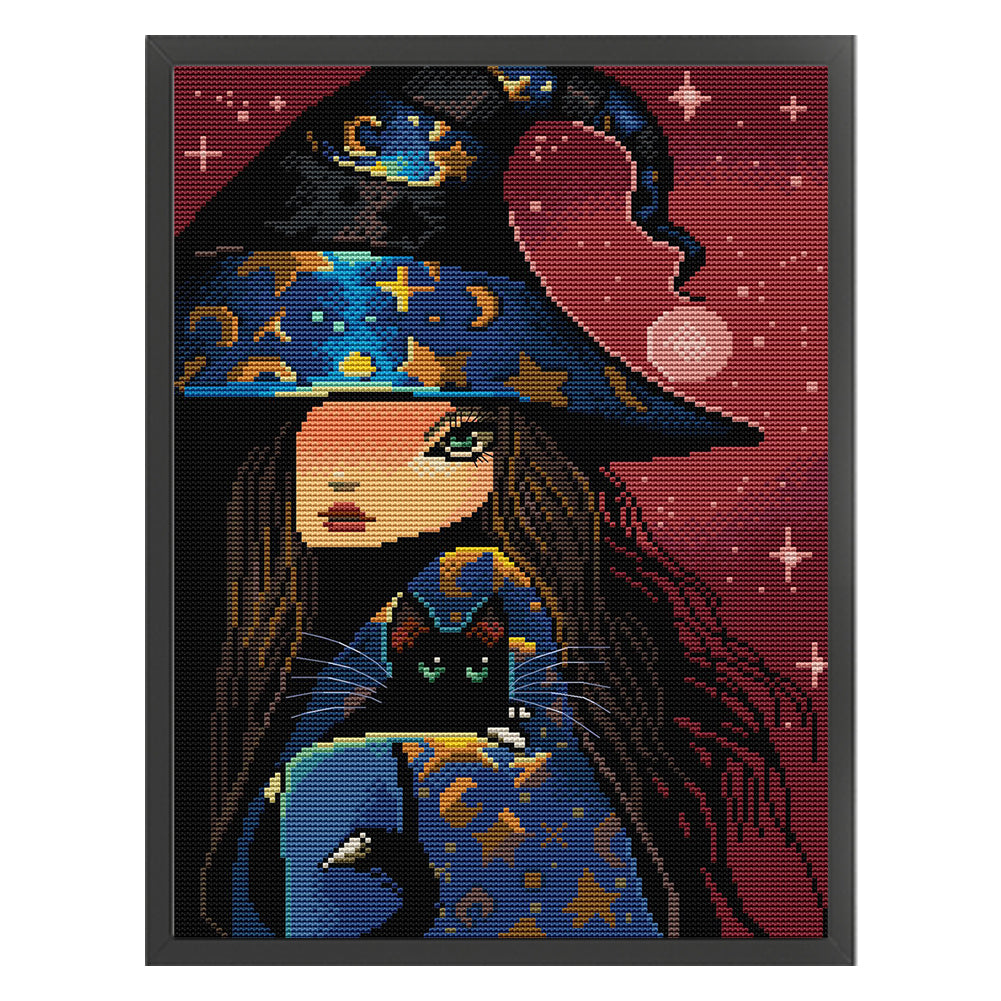 Night Elf - 14CT Stamped Cross Stitch 30*40CM(Joy Sunday)