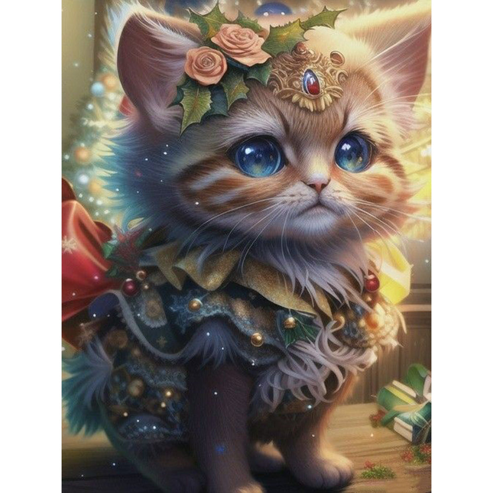 Kitten - Full Round Drill Diamond Painting 30*40CM