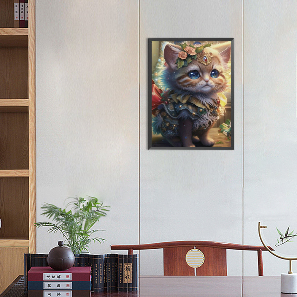 Kitten - Full Round Drill Diamond Painting 30*40CM
