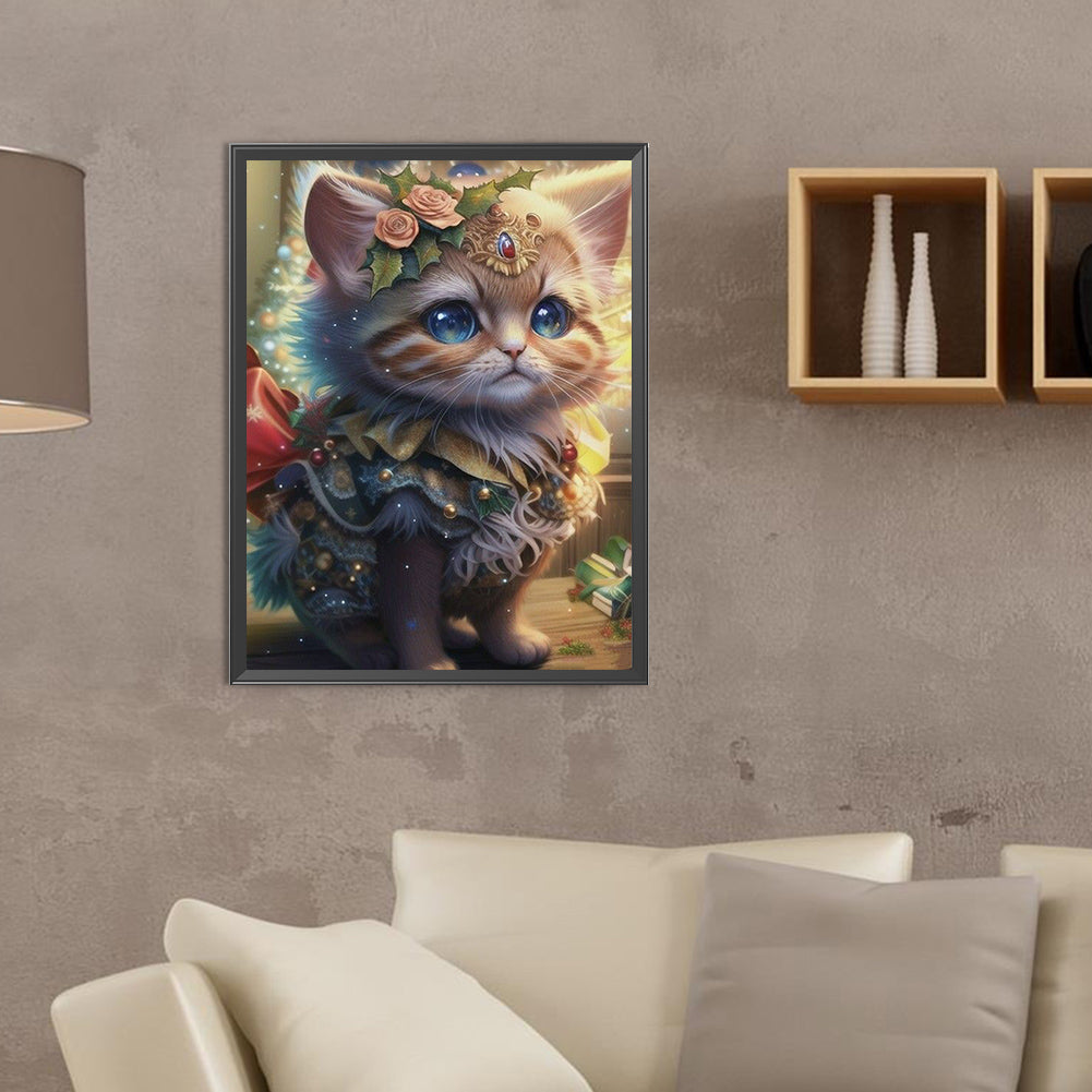 Kitten - Full Round Drill Diamond Painting 30*40CM