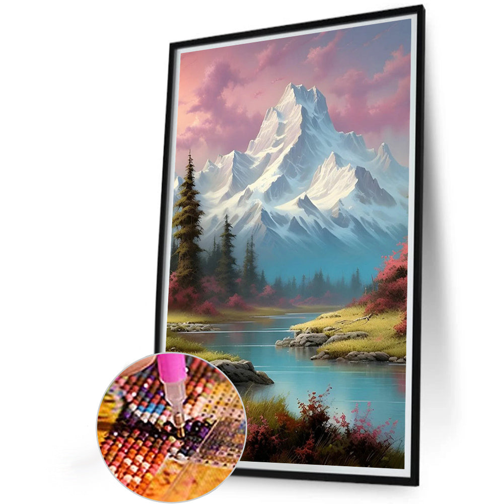 Snow Mountain - Full Round Drill Diamond Painting 40*60CM