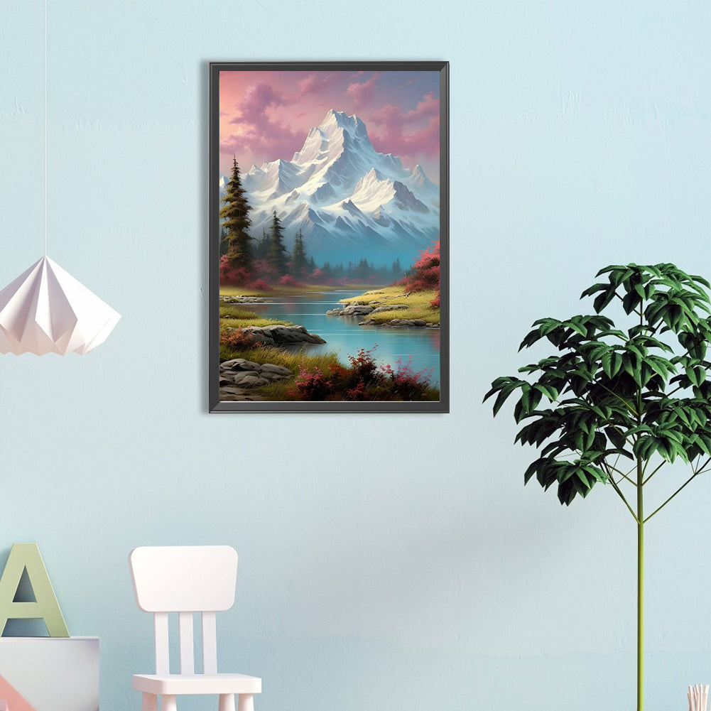 Snow Mountain - Full Round Drill Diamond Painting 40*60CM