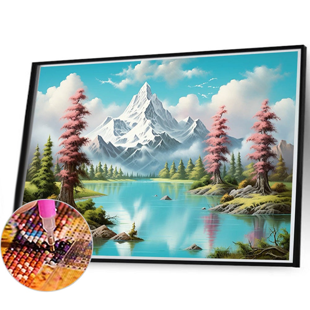 Snow Mountain - Full Round Drill Diamond Painting 60*40CM