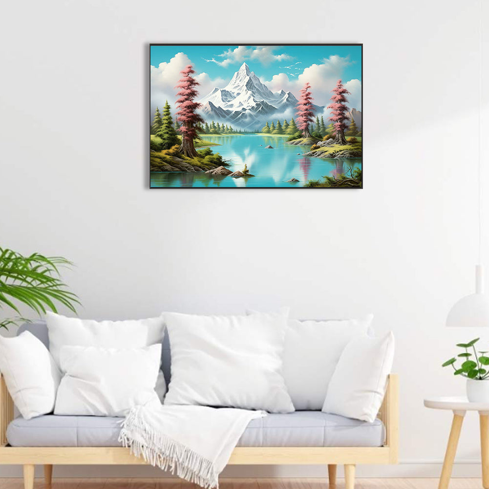 Snow Mountain - Full Round Drill Diamond Painting 60*40CM