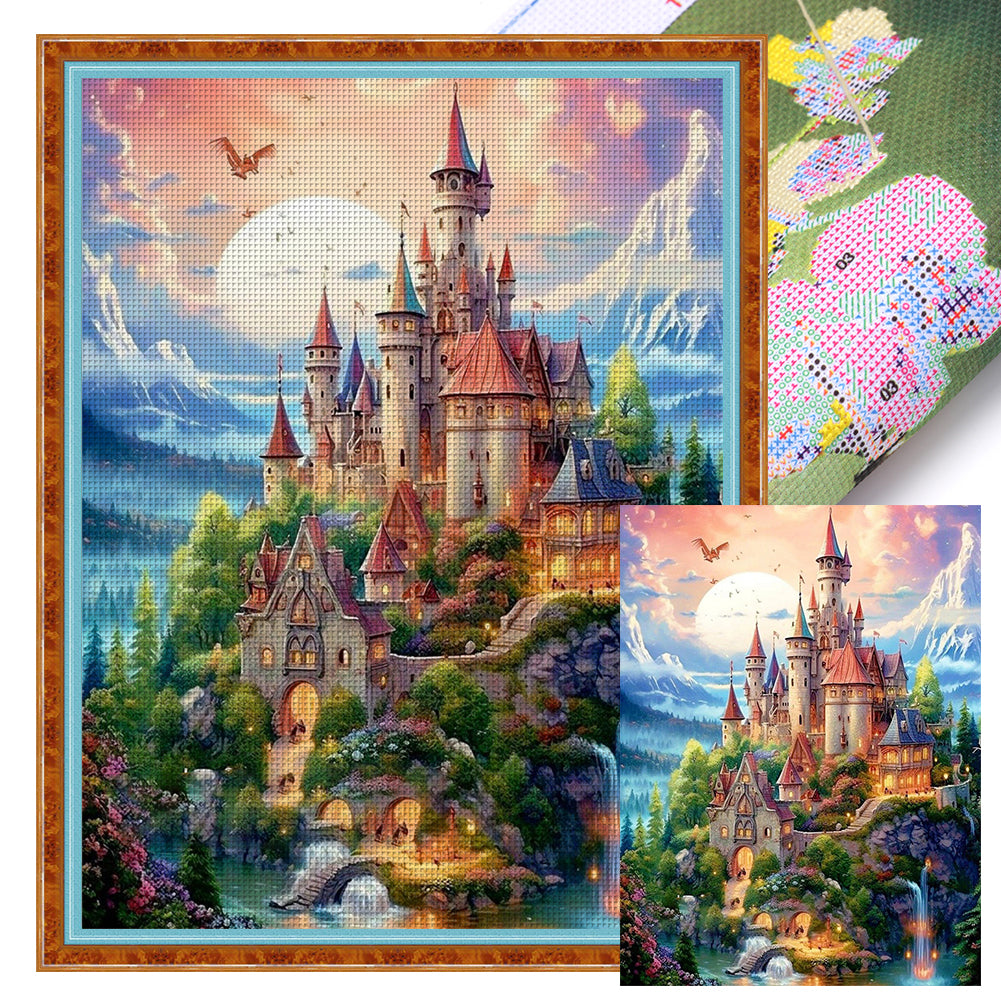 Disney Castle - 14CT Stamped Cross Stitch 50*65CM