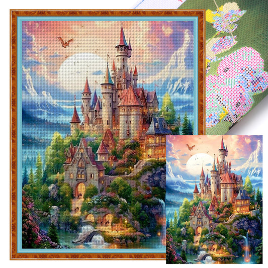 Disney Castle - 14CT Stamped Cross Stitch 50*65CM