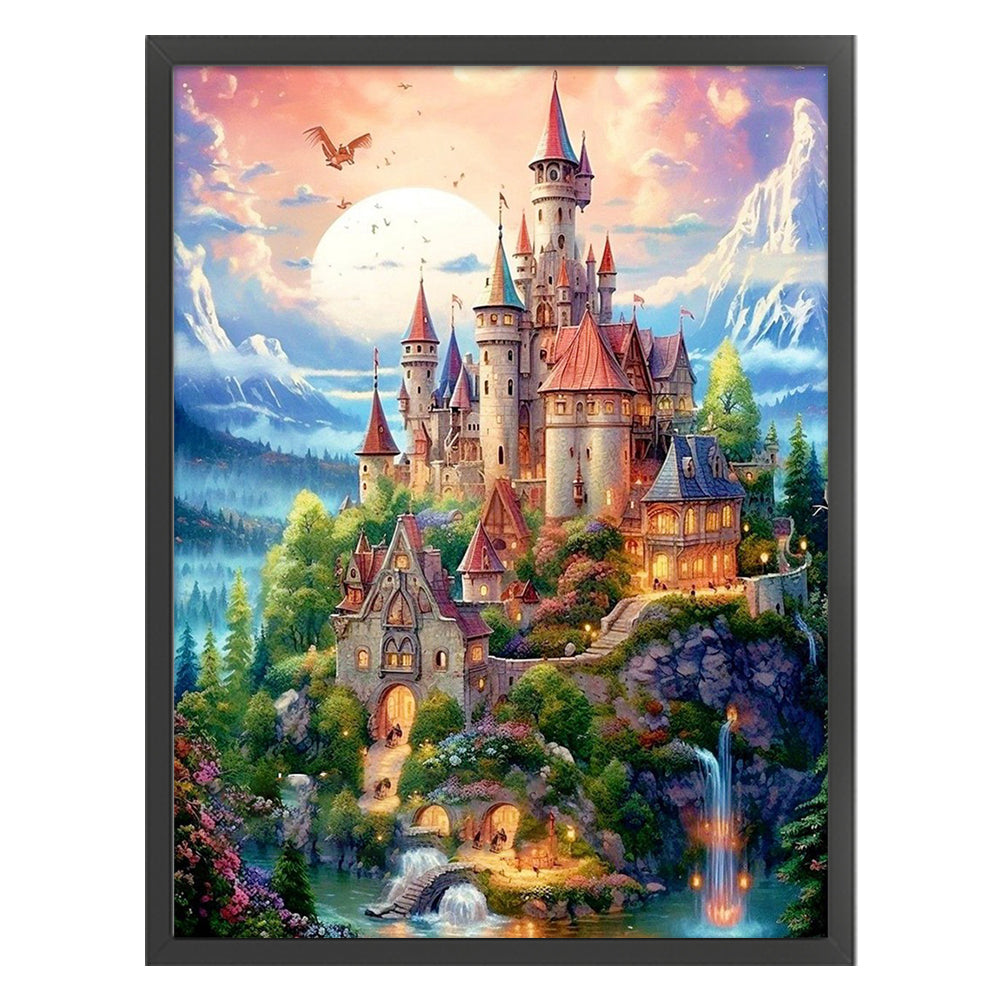 Disney Castle - 14CT Stamped Cross Stitch 50*65CM