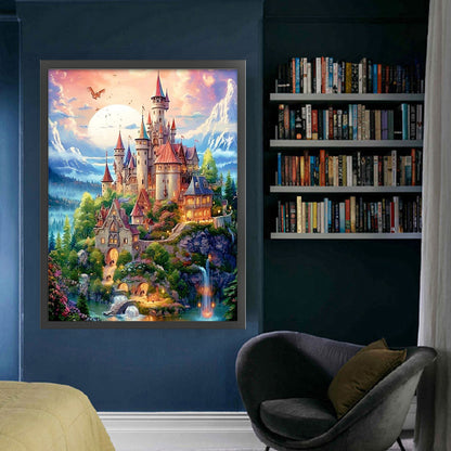 Disney Castle - 14CT Stamped Cross Stitch 50*65CM