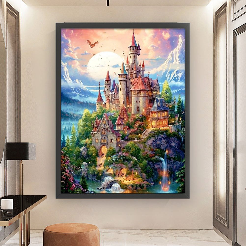 Disney Castle - 14CT Stamped Cross Stitch 50*65CM