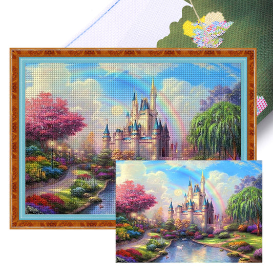 Disney Castle - 14CT Stamped Cross Stitch 65*50CM