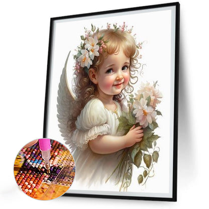 Angel Child - Full Round Drill Diamond Painting 30*40CM