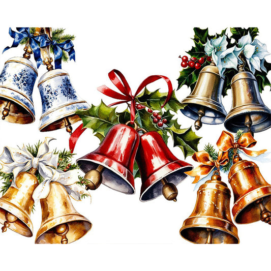 Christmas Atmosphere Decoration Bells - Full Round Drill Diamond Painting 50*40CM