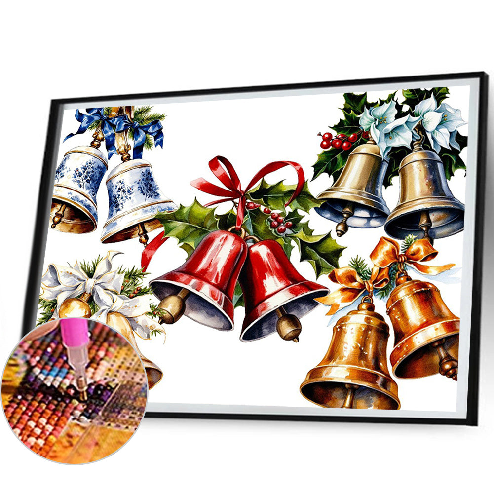 Christmas Atmosphere Decoration Bells - Full Round Drill Diamond Painting 50*40CM