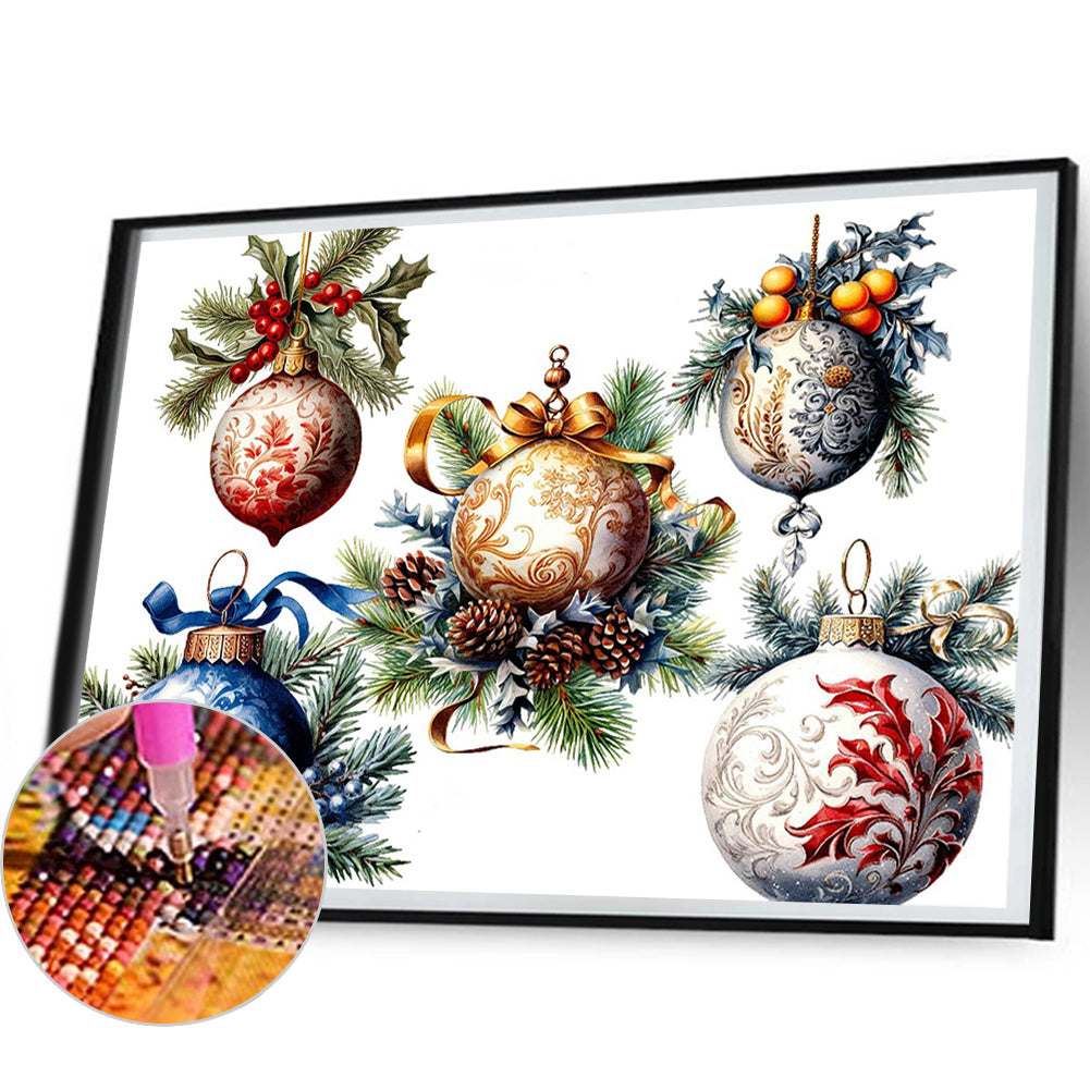 Christmas Atmosphere Decoration Ball - Full Round Drill Diamond Painting 50*40CM