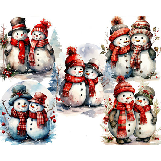 Christmas Snowman - Full Round Drill Diamond Painting 50*40CM