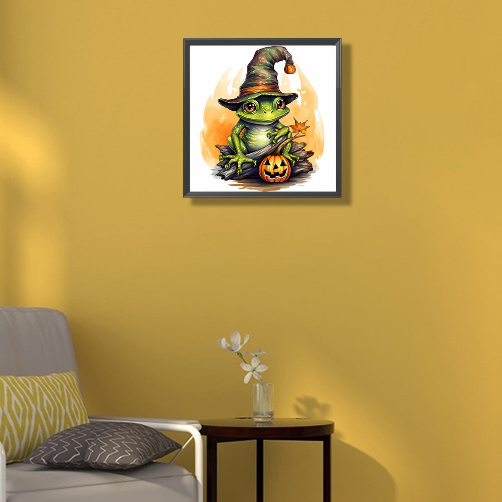 Halloween Pumpkin Frog - Full Round Drill Diamond Painting 40*40CM