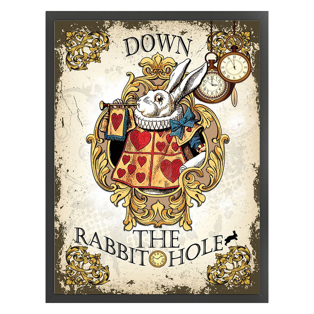 Alice Rabbit - 11CT Stamped Cross Stitch 40*53CM