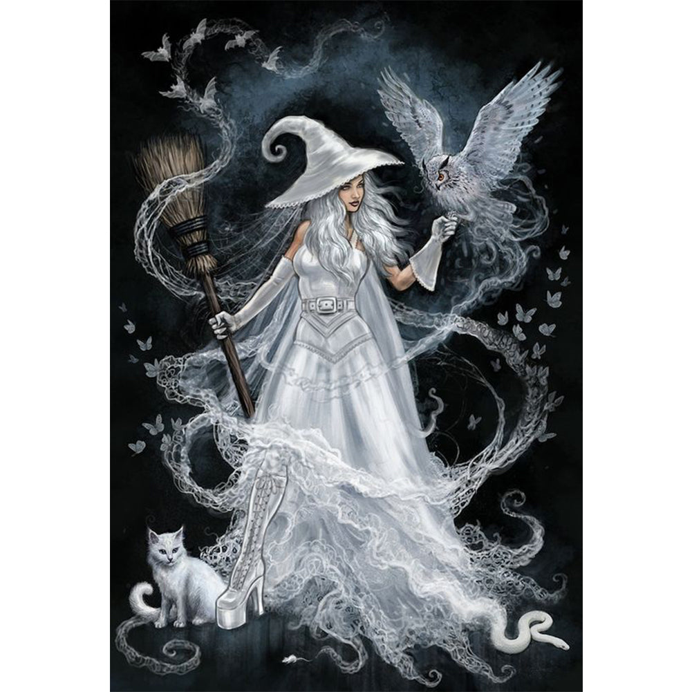 White Witch - 11CT Stamped Cross Stitch 40*58CM