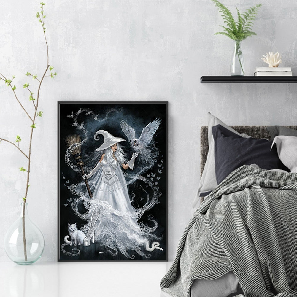 White Witch - 11CT Stamped Cross Stitch 40*58CM