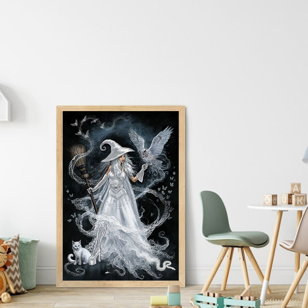 White Witch - 11CT Stamped Cross Stitch 40*58CM