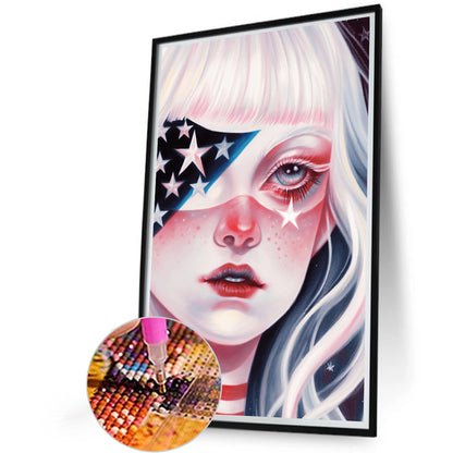 Dark Candy Girl - Full AB Round Drill Diamond Painting 40*60CM