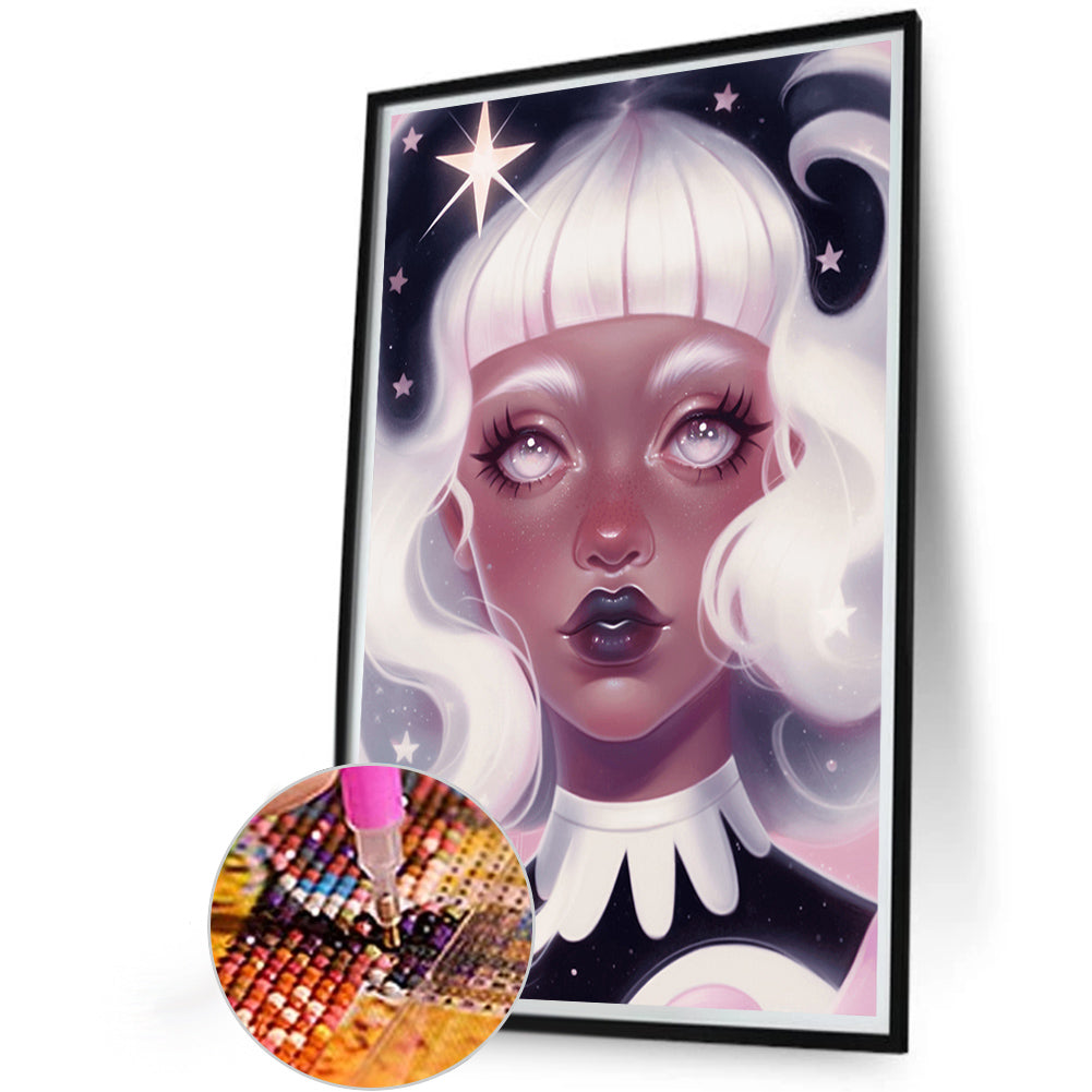 Dark Candy Girl - Full AB Round Drill Diamond Painting 40*60CM