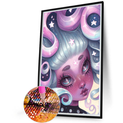 Dark Candy Girl - Full AB Round Drill Diamond Painting 40*60CM