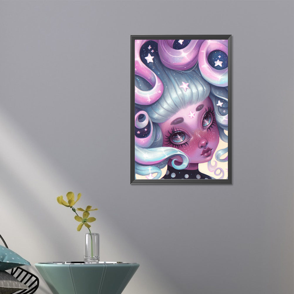 Dark Candy Girl - Full AB Round Drill Diamond Painting 40*60CM