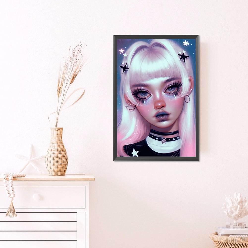 Dark Candy Girl - Full AB Round Drill Diamond Painting 40*60CM