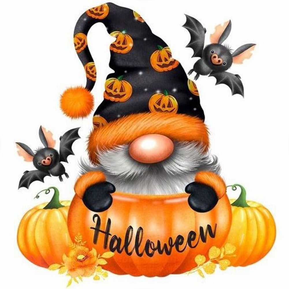 Halloween Gnome - Full Round Drill Diamond Painting 30*30CM