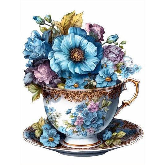 Teacup Bouquet - Full Round Drill Diamond Painting 30*40CM