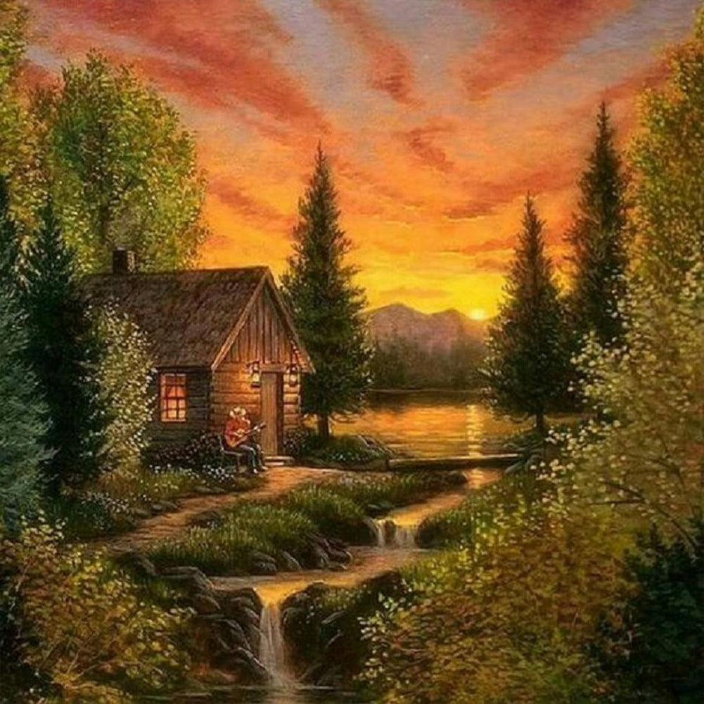 Countryside View - Full Round Drill Diamond Painting 30*30CM