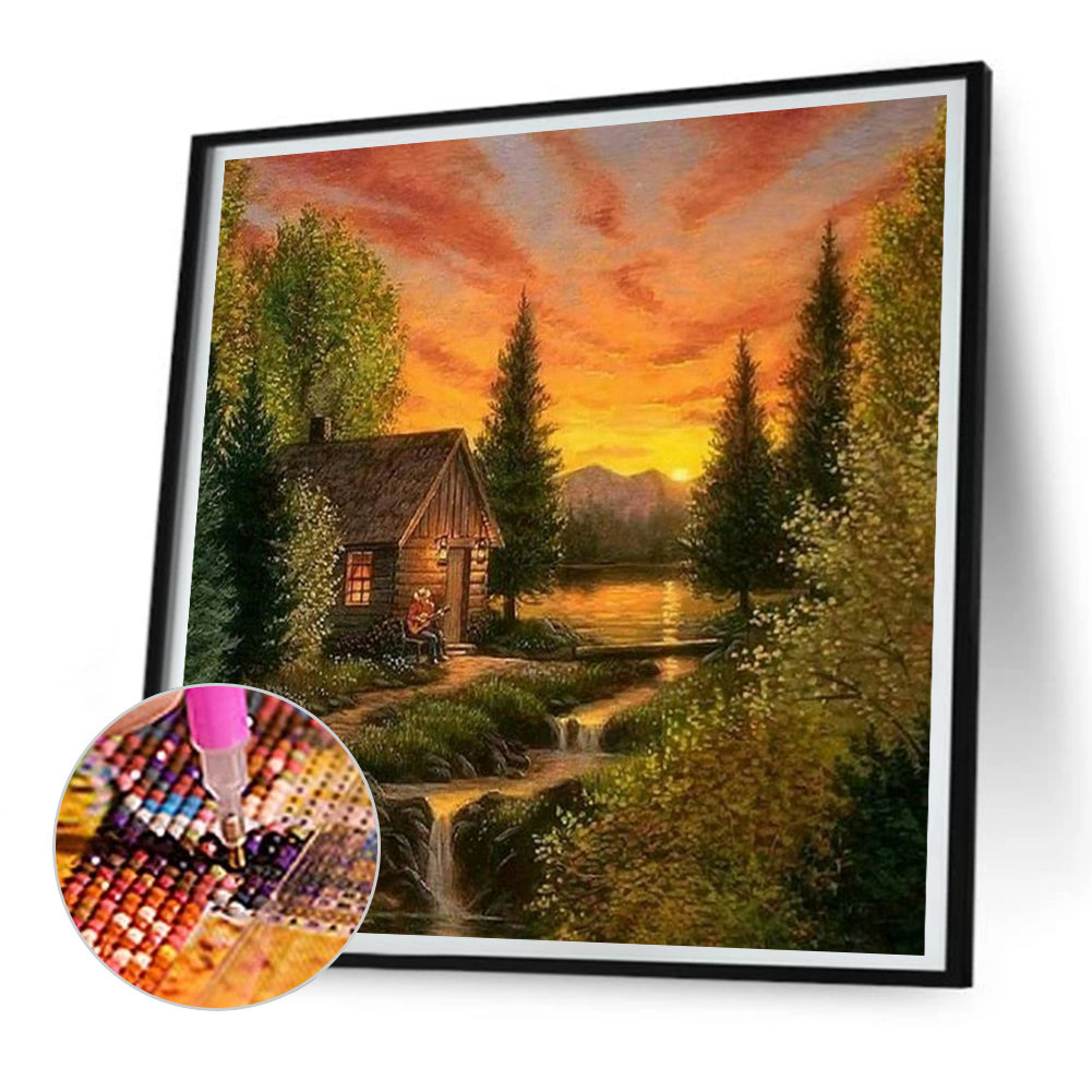 Countryside View - Full Round Drill Diamond Painting 30*30CM
