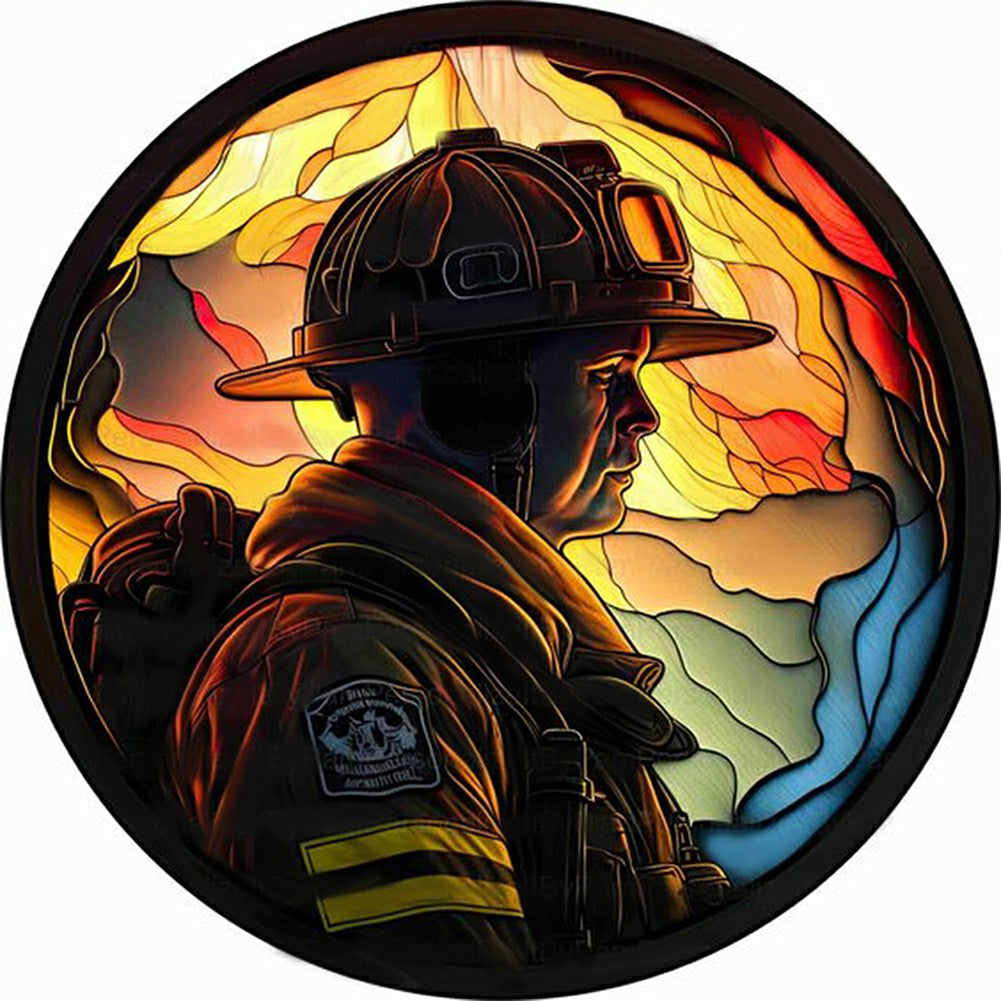 Firemen - Full Round Drill Diamond Painting 40*40CM