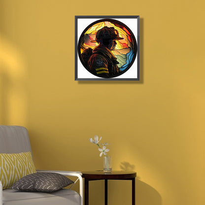 Firemen - Full Round Drill Diamond Painting 40*40CM