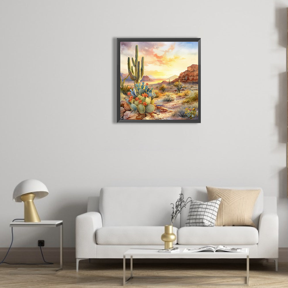 Cactus Flower - Full Round Drill Diamond Painting 30*30CM